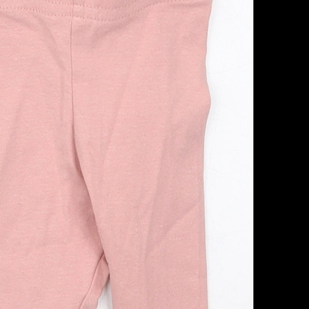 Primark Girls Pink  Cotton Capri Leggings Size 0-3 Months