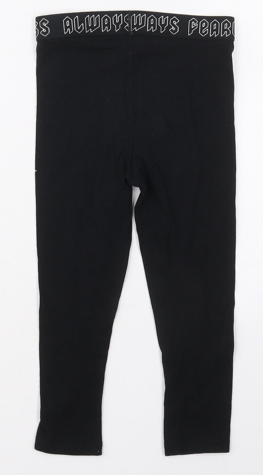 George Girls Black  Cotton Carrot Trousers Size 5-6 Years  Regular  - Always Fearless