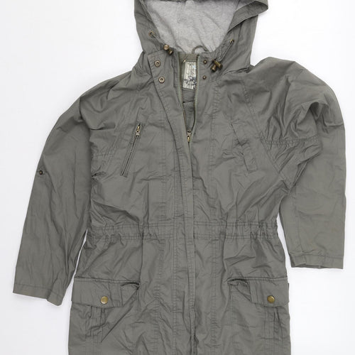 New Look Womens Green   Parka Coat Size 6  Zip
