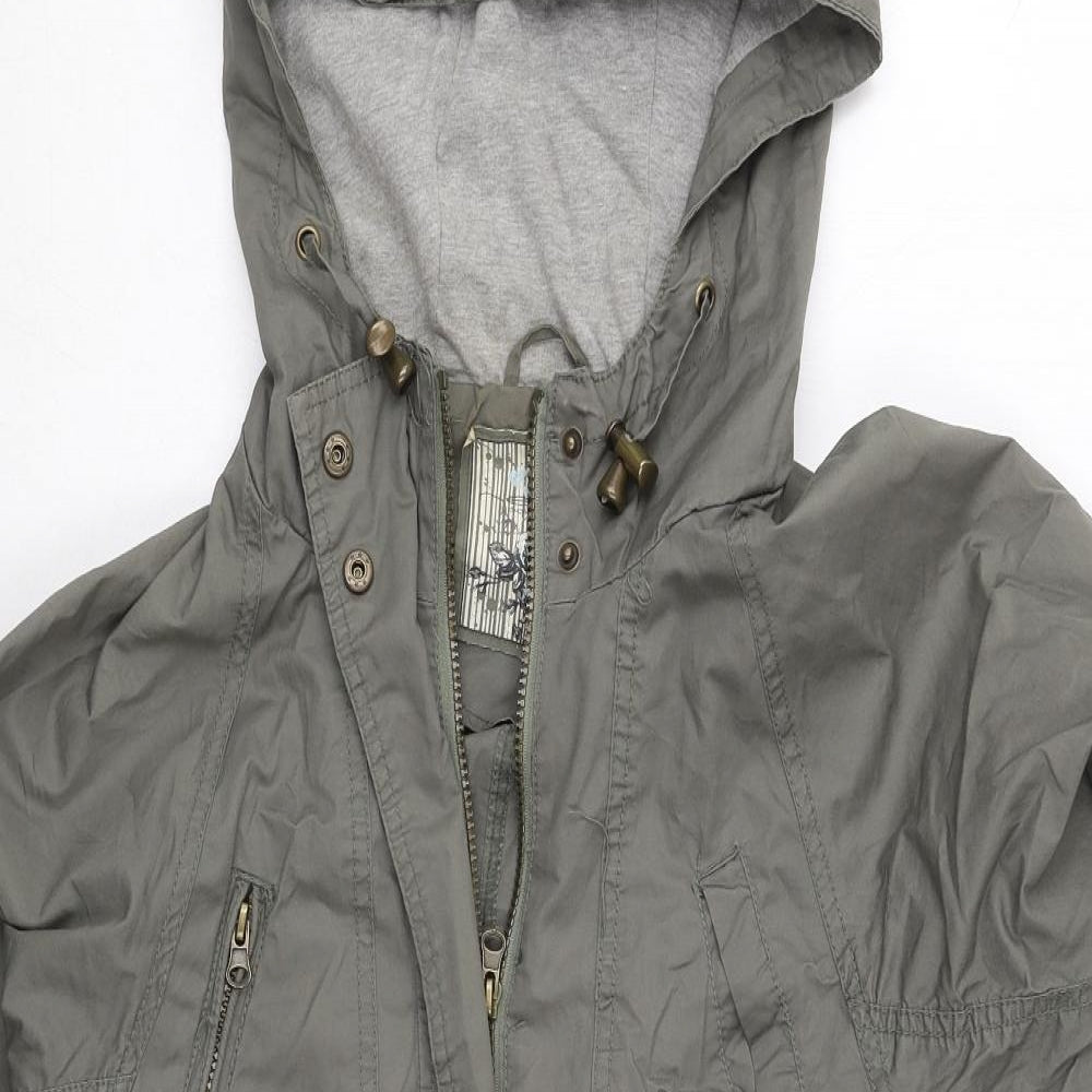 New Look Womens Green   Parka Coat Size 6  Zip