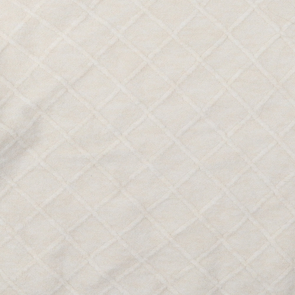 Marks and Spencer Womens Ivory Crew Neck  Acrylic Pullover Jumper Size L