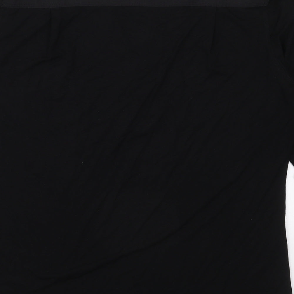 Calvin Klein Womens Black  Viscose Basic T-Shirt Size M V-Neck