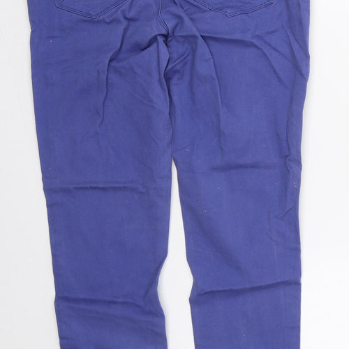 Denim Co Womens Blue  Cotton Skinny Jeans Size 14 L27 in Regular Button