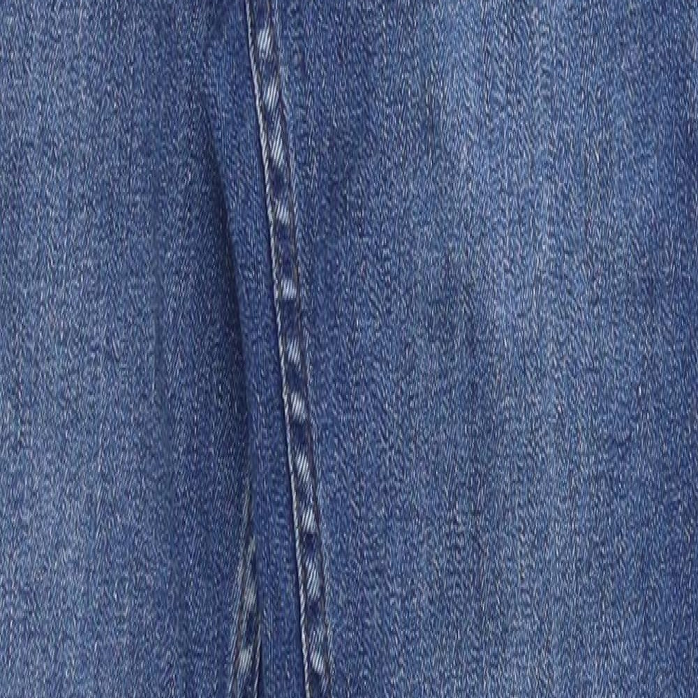 New Look Womens Blue  Cotton Skinny Jeans Size 8 L29 in Regular Button