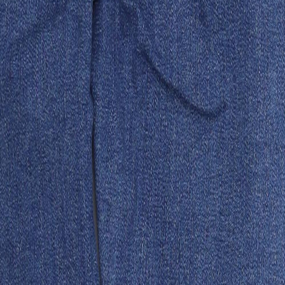 New Look Womens Blue  Cotton Skinny Jeans Size 8 L29 in Regular Button