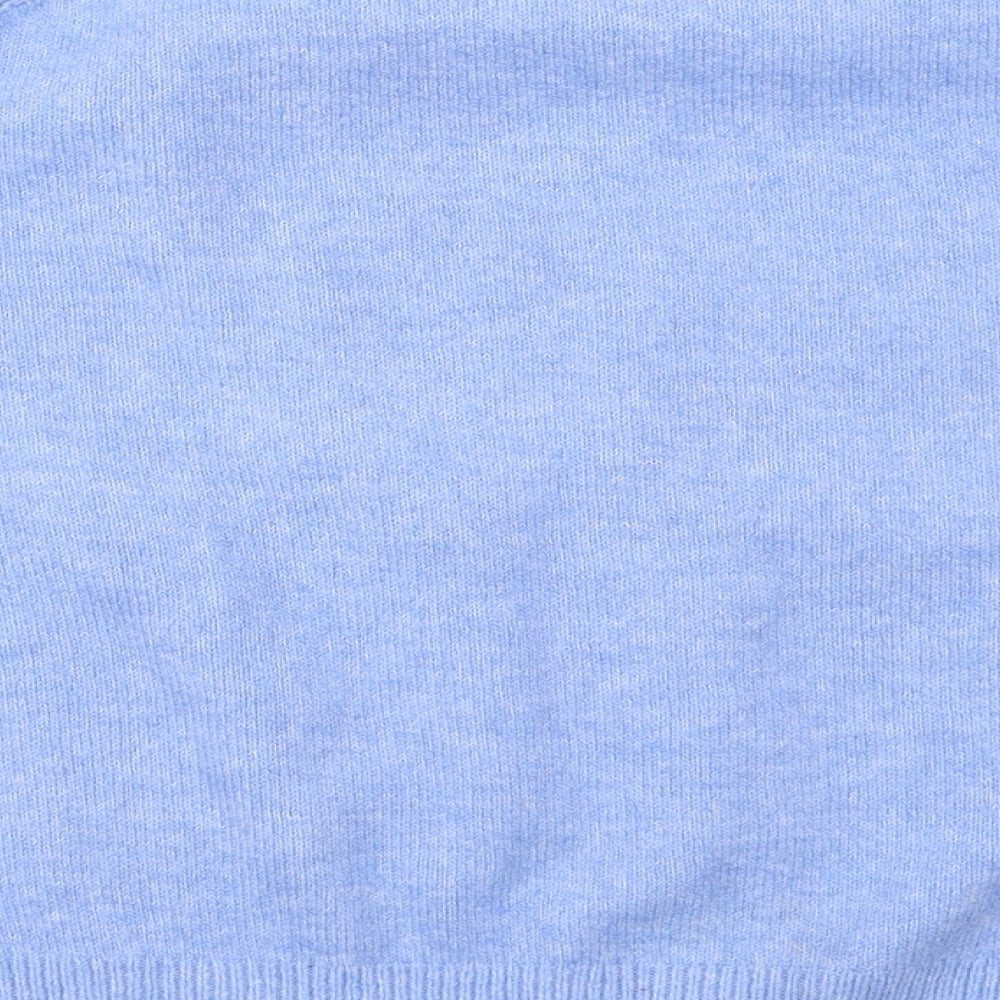 Marks and Spencer Womens Blue Crew Neck  Acrylic Pullover Jumper Size XL