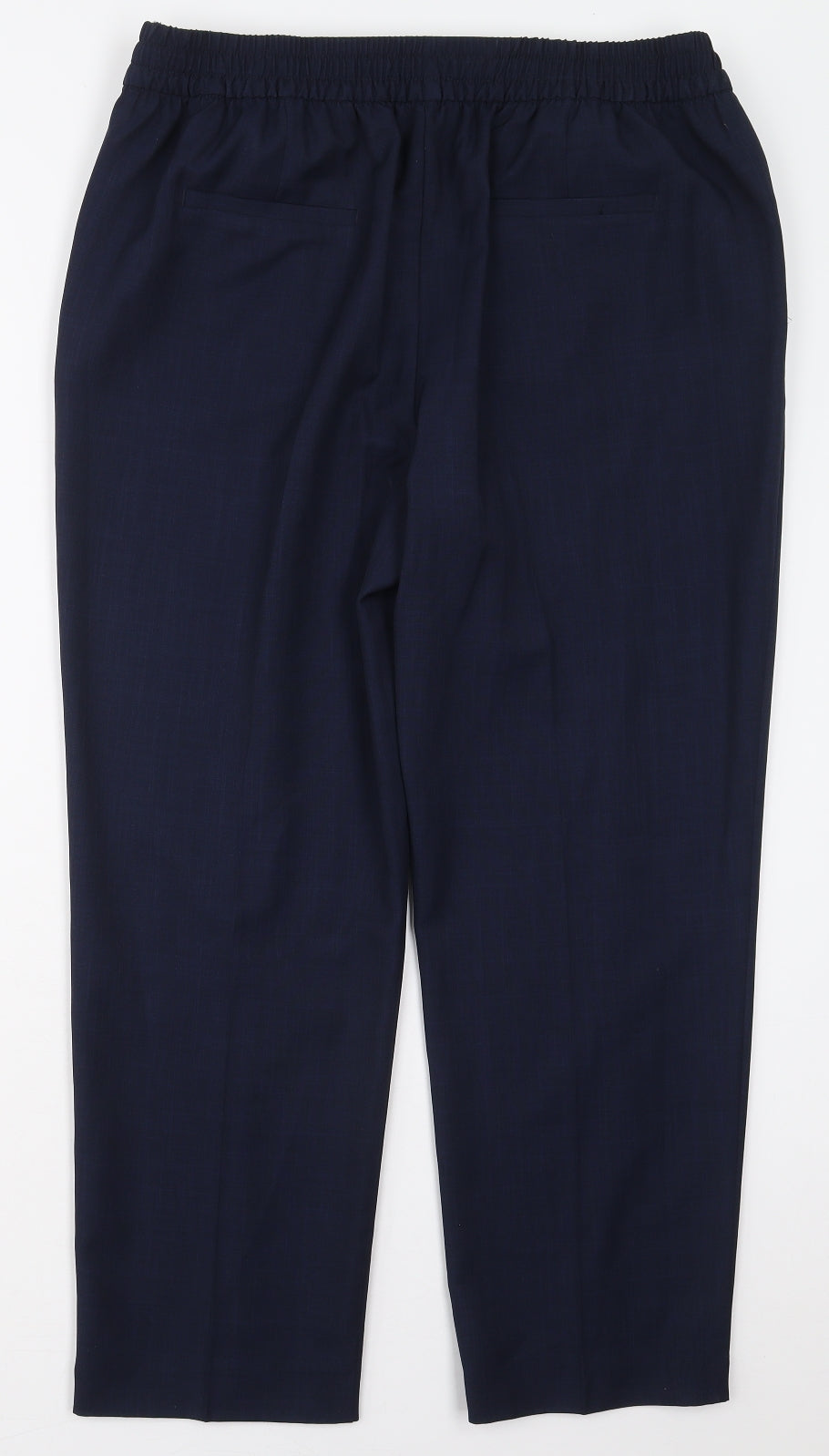 Marks and Spencer Womens Blue  Polyester Trousers  Size 16 L27 in Regular