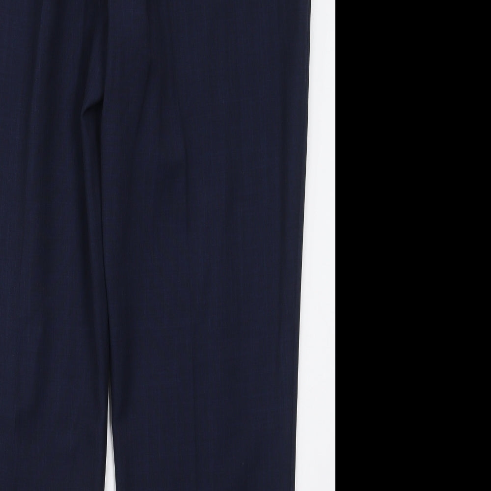 Marks and Spencer Womens Blue  Polyester Trousers  Size 16 L27 in Regular