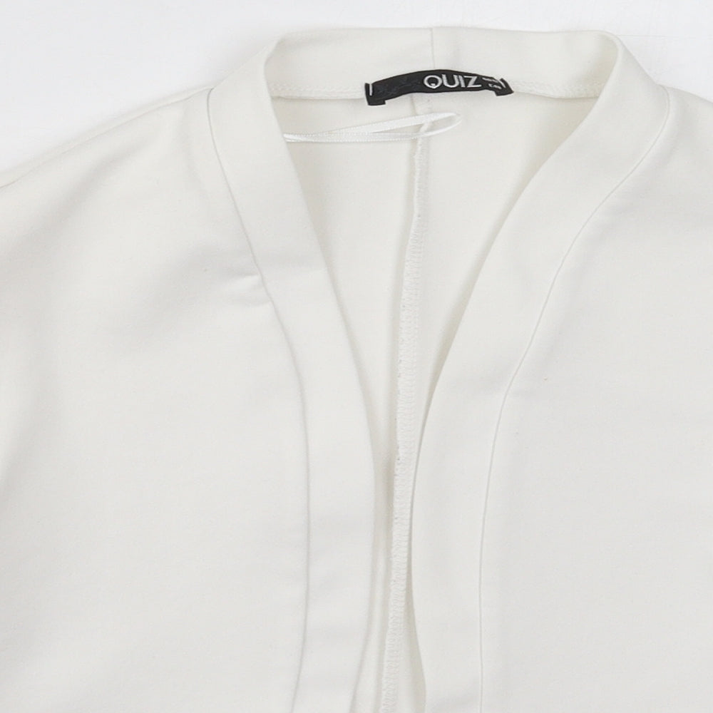 Quiz Womens White   Jacket  Size 10