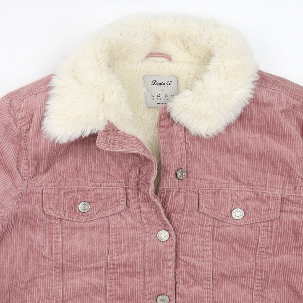 Denim Co Womens Pink   Jacket  Size 14  Button