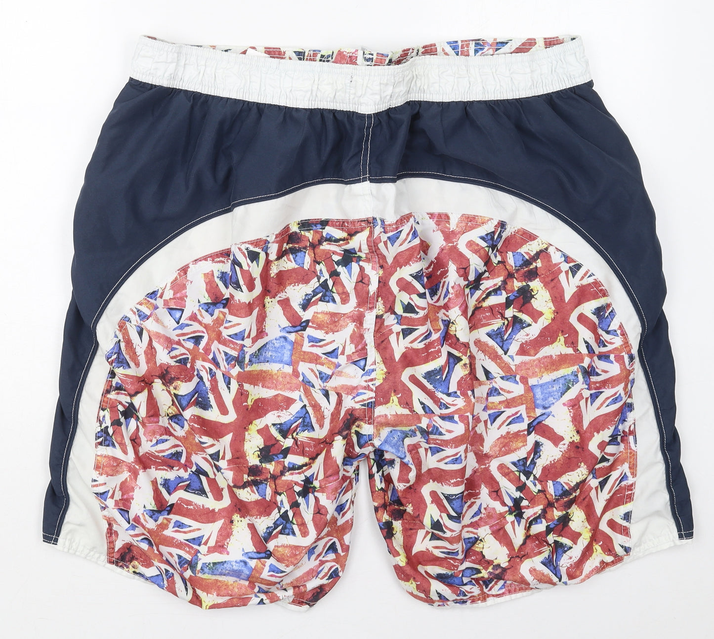 NEXT Mens Red  Polyester Athletic Shorts Size 2XL L8 in Regular Drawstring - Union Jack Swim Shorts