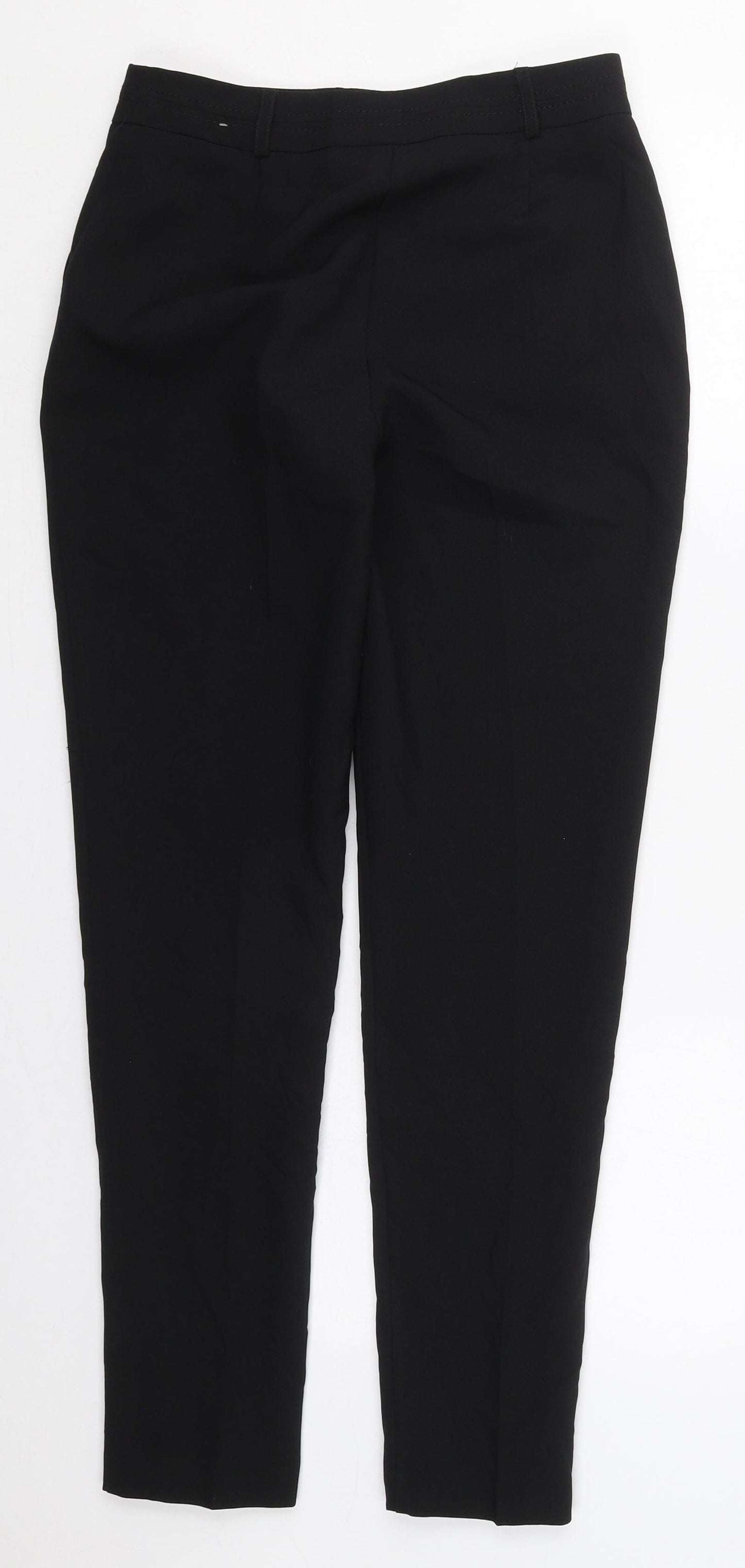 Primark Womens Black  Polyester Trousers  Size 6 L28.5 in Regular Hook & Eye