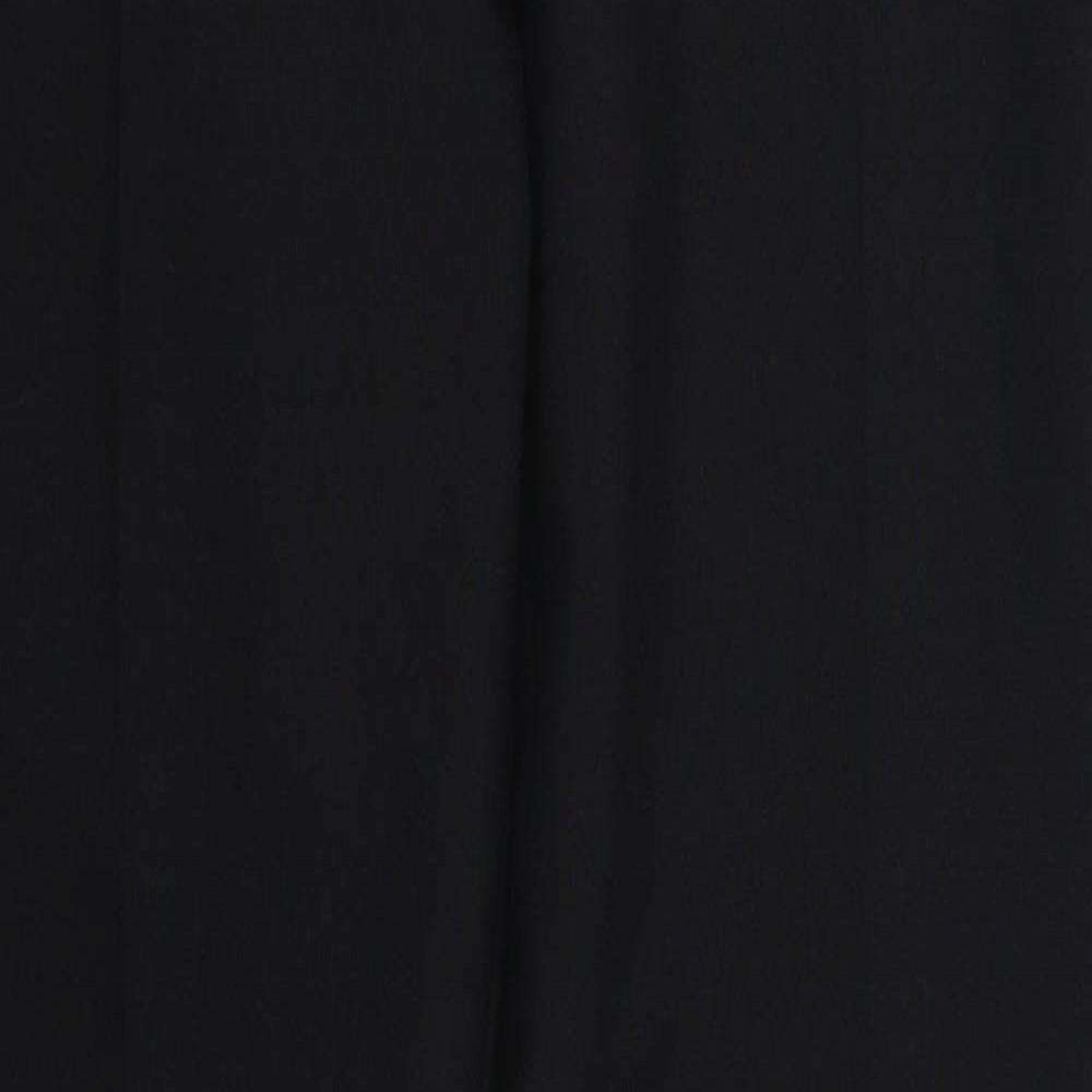 Primark Womens Black  Polyester Trousers  Size 6 L28.5 in Regular Hook & Eye