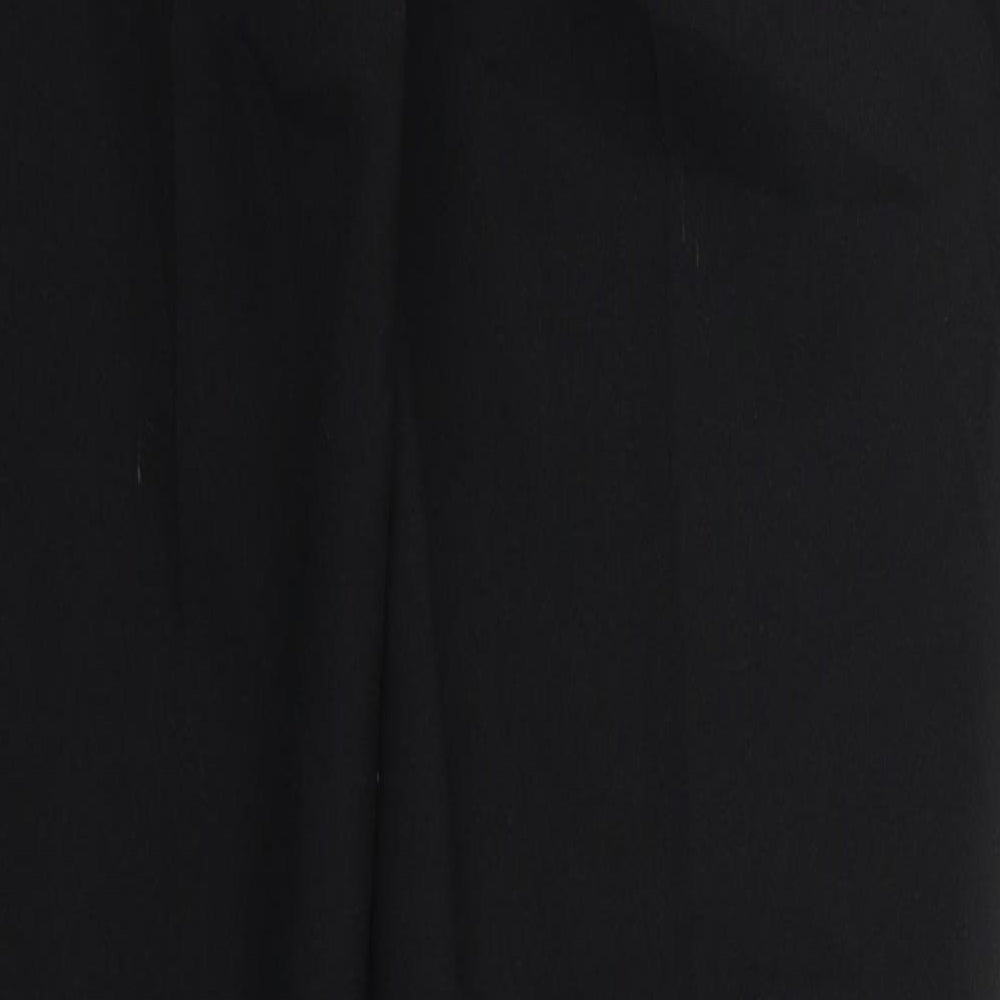 Primark Womens Black  Polyester Trousers  Size 6 L28.5 in Regular Hook & Eye
