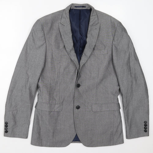 NEXT Mens Grey  Polyester Jacket Suit Jacket Size 38
