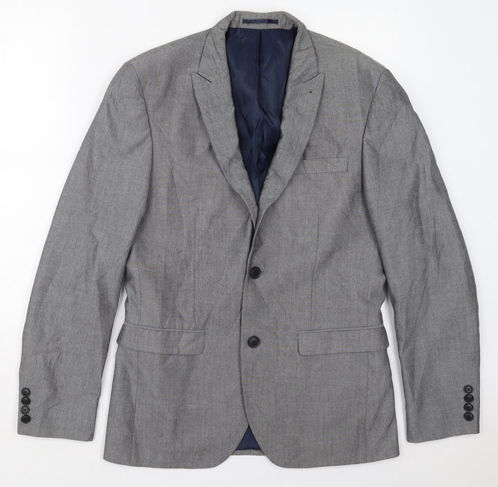 NEXT Mens Grey  Polyester Jacket Suit Jacket Size 38