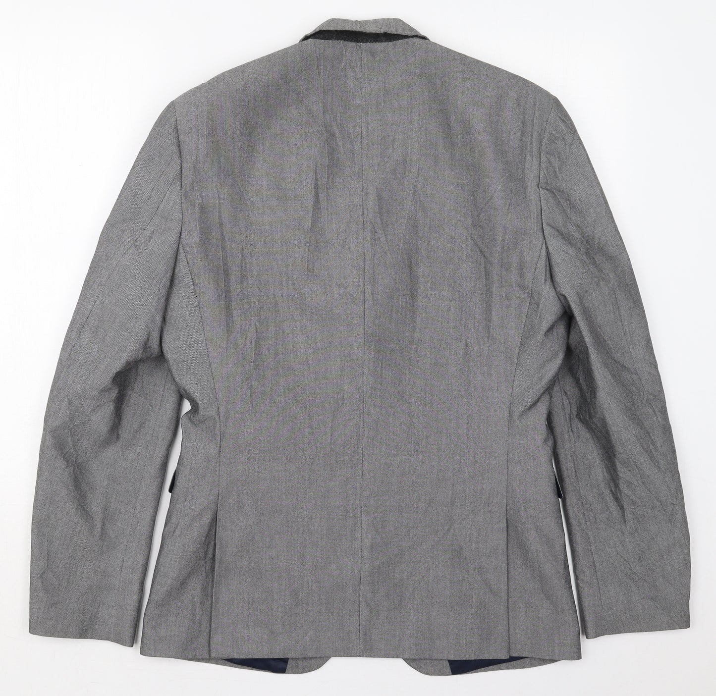NEXT Mens Grey  Polyester Jacket Suit Jacket Size 38