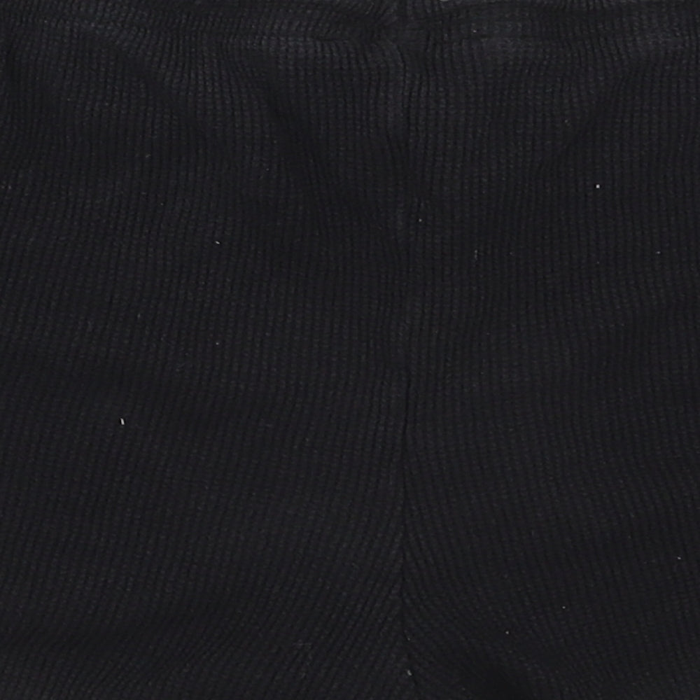 Primark Womens Black  Cotton Sweat Shorts Size 12  Regular Drawstring