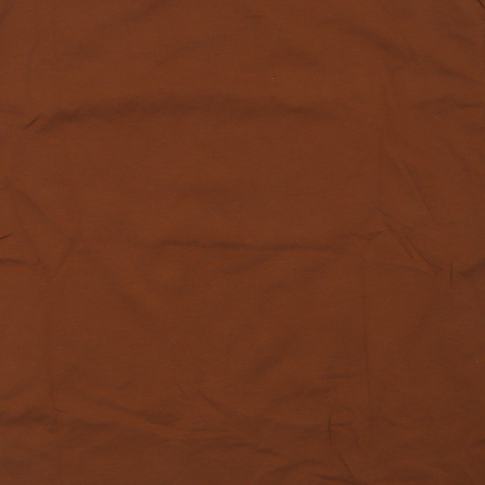 SheIn Girls Brown  Cotton Basic T-Shirt Size 12-13 Years Crew Neck Pullover