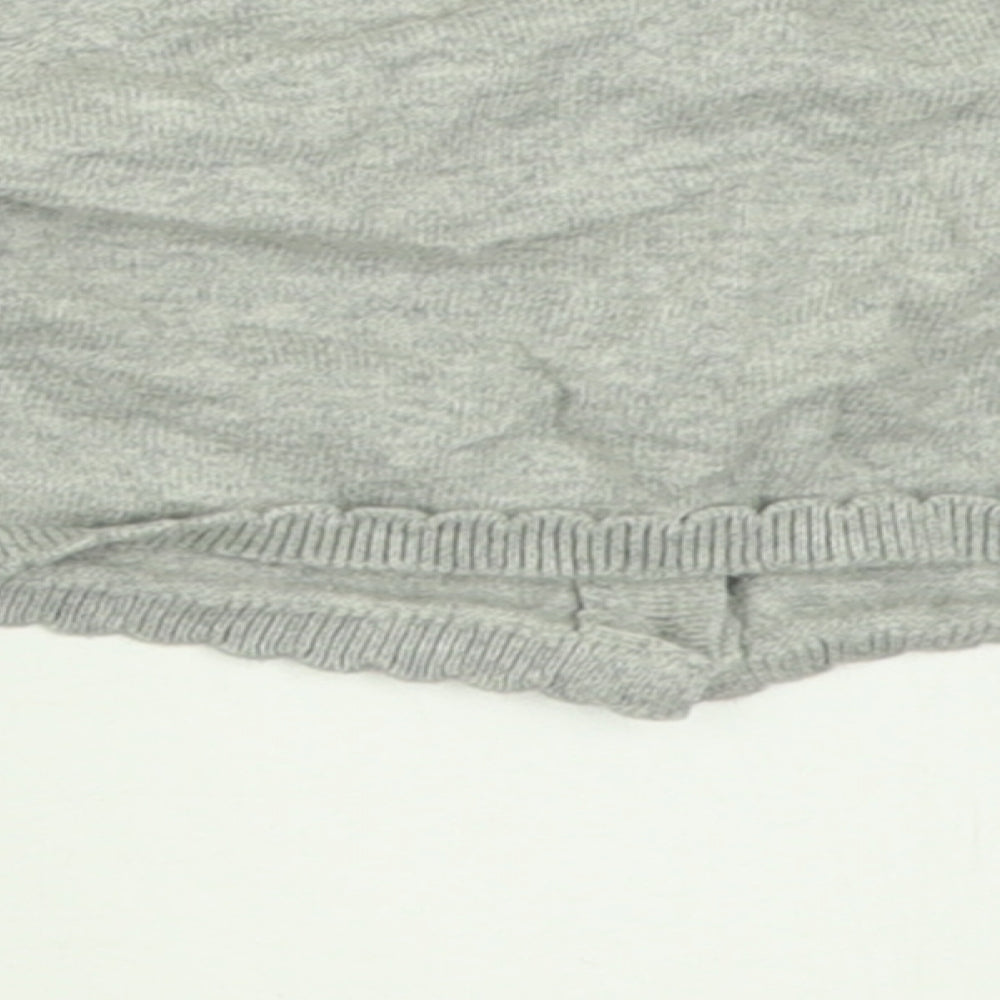 Gap Girls Grey  Cotton Cardigan Jumper Size 12-18 Months  Button