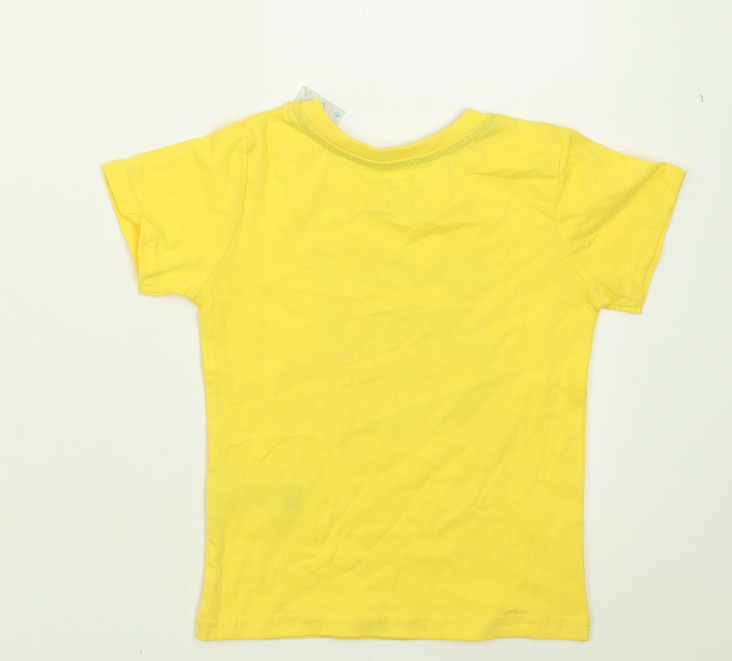 Primark Boys Yellow  Cotton Basic T-Shirt Size 18-24 Months Crew Neck Pullover - Mama's little man