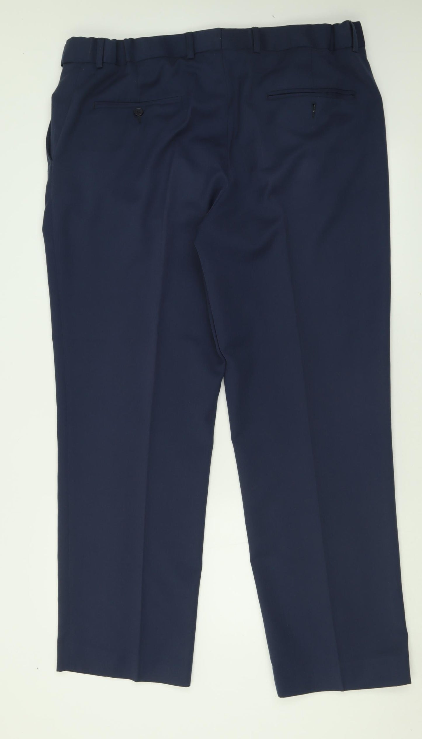 Premier MAN Mens Blue  Polyester Trousers  Size 40 in L30 in Regular Button