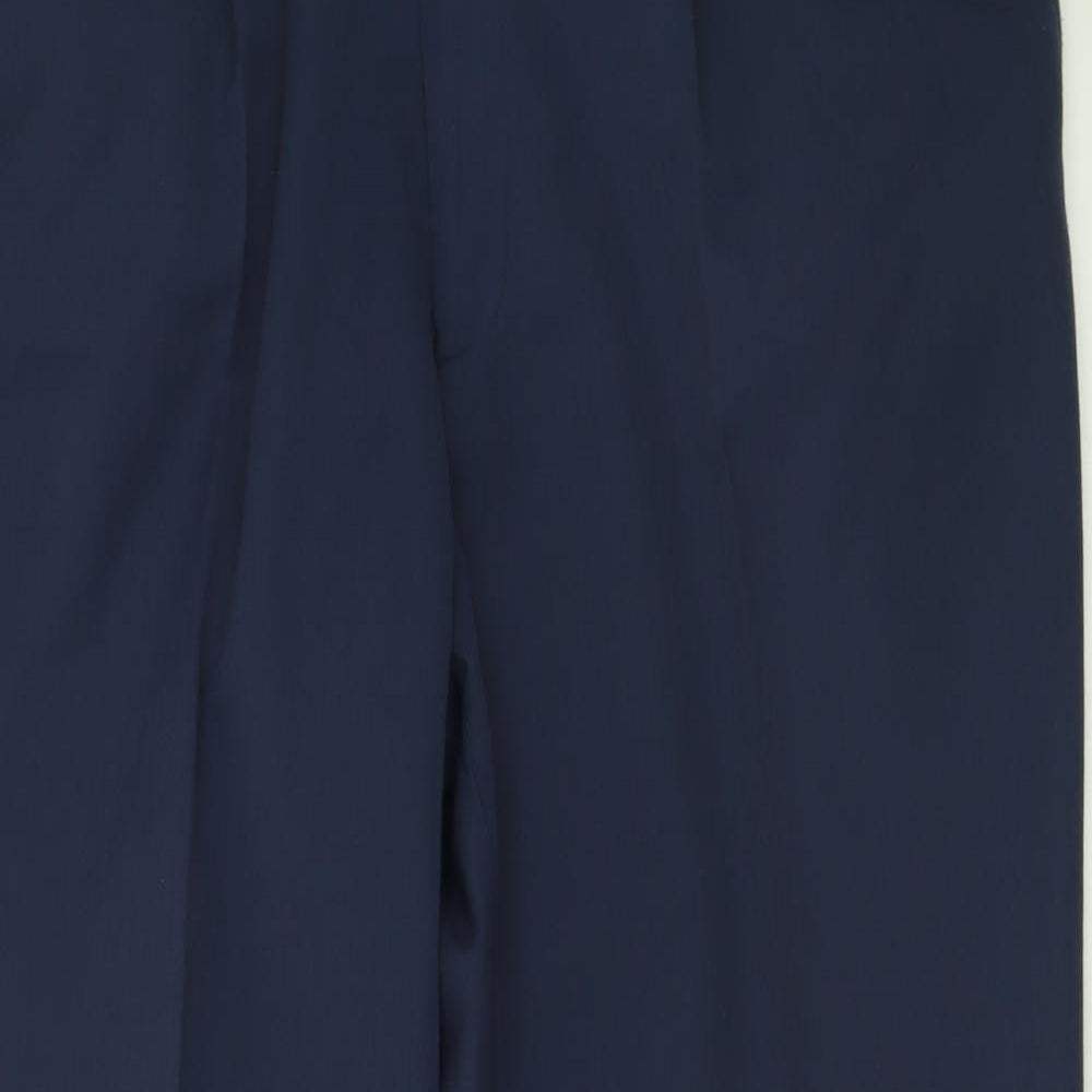 Premier MAN Mens Blue  Polyester Trousers  Size 40 in L30 in Regular Button