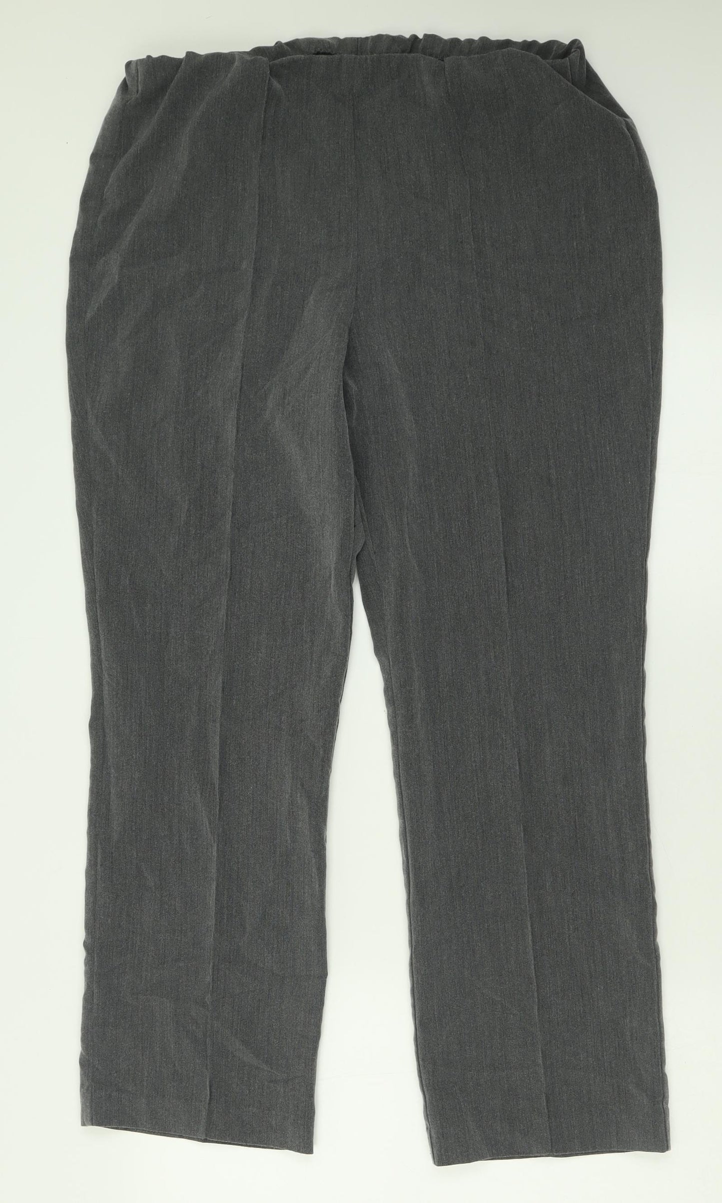 Bonmarché Womens Grey  Polyester Trousers  Size 18 L30 in Regular