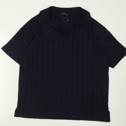 F&F Womens Beige  Polyester Basic Polo Size 16 V-Neck