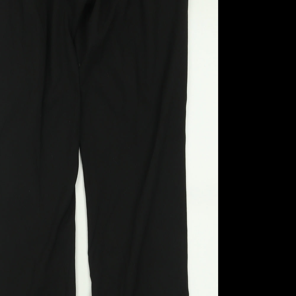 NEXT Womens Black  Polyester Trousers  Size 12 L28 in Regular Button