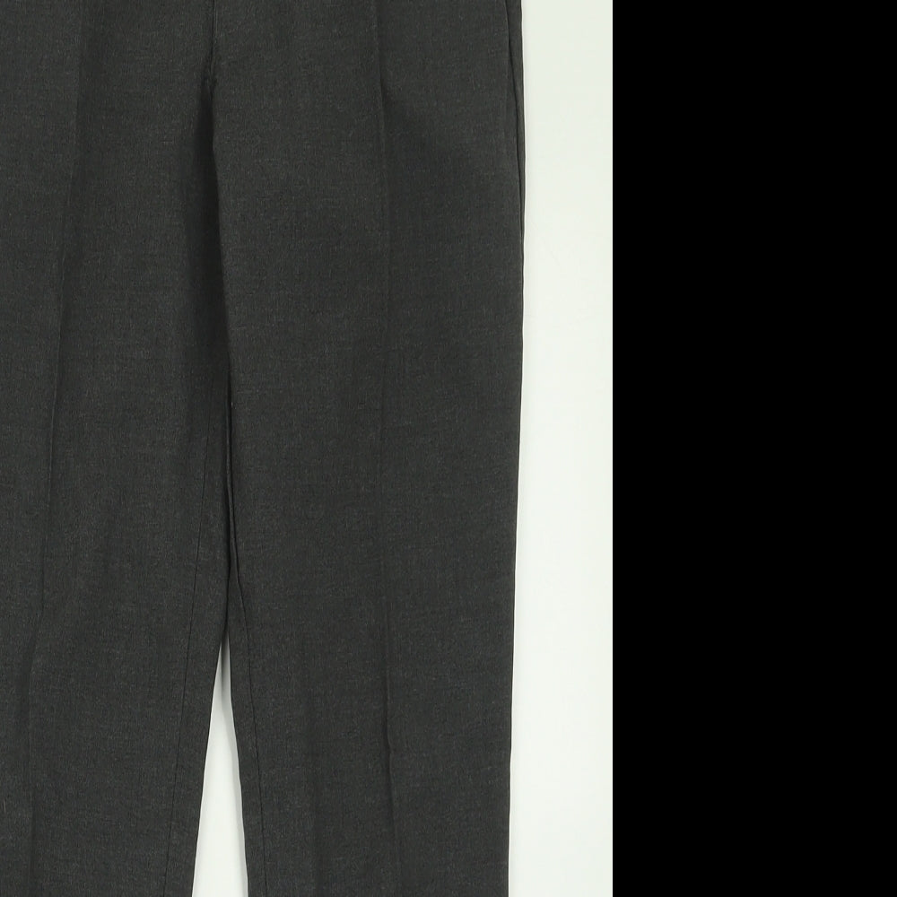 Marks and Spencer Boys Grey  Polyester Capri Trousers Size 12-13 Years  Regular Hook & Eye - School Wear