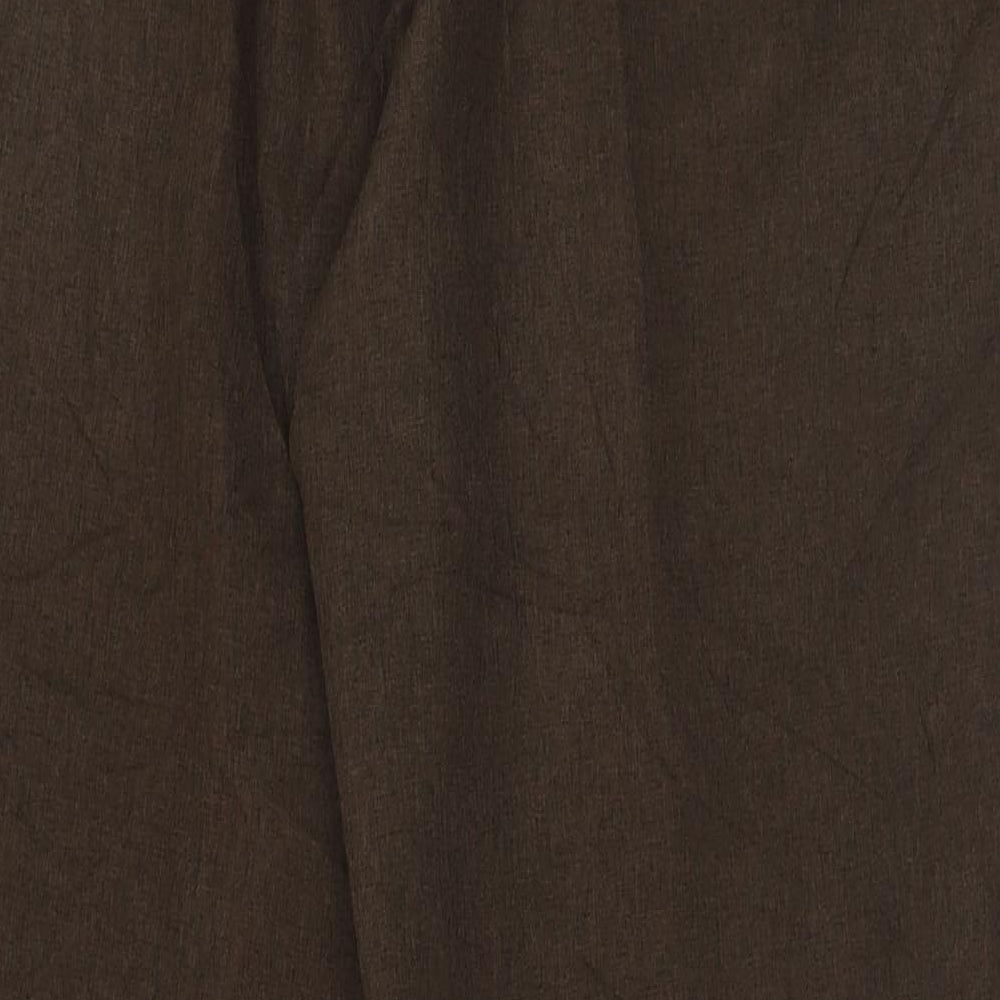 bonmarch Womens Brown  Polyester Trousers  Size 14 L30 in Regular