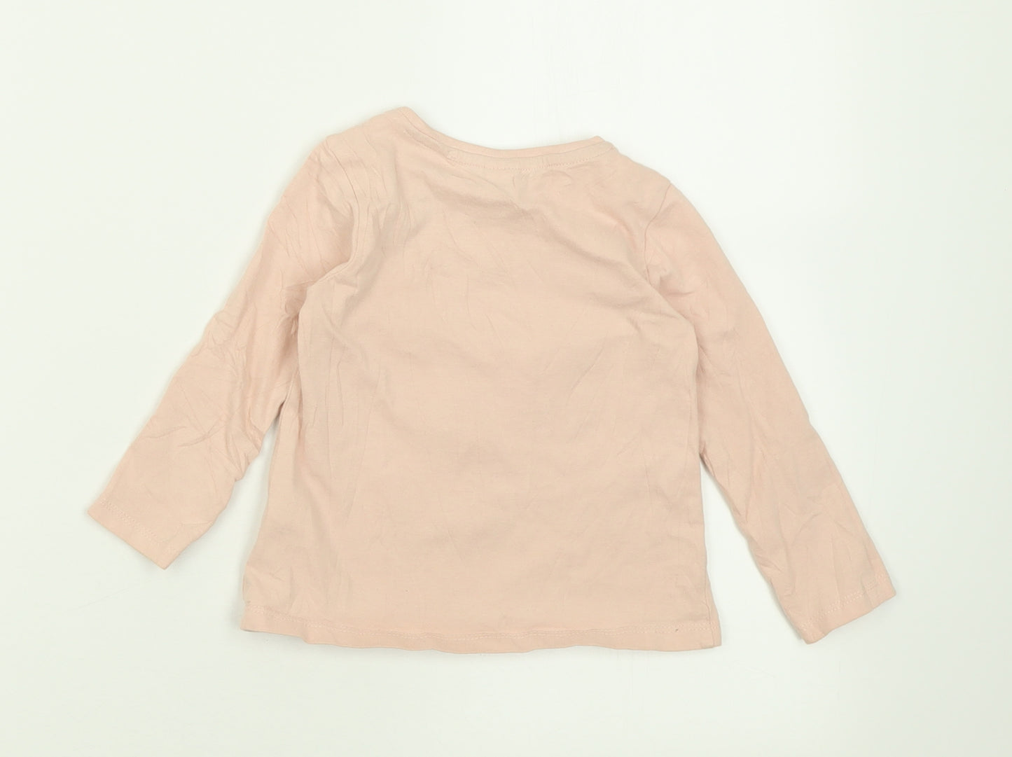 TU Girls Pink  Cotton Basic Casual Size 12-18 Months Crew Neck Pullover