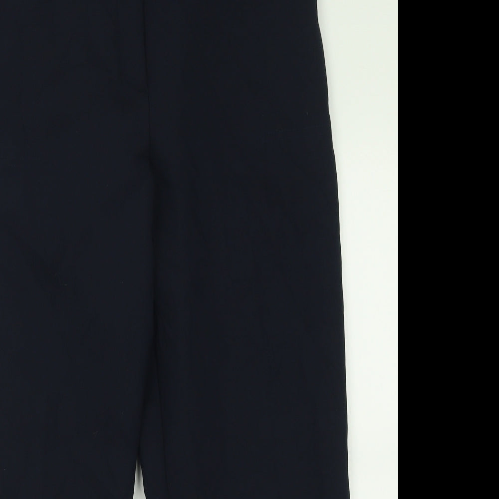 Marks and Spencer Womens Blue  Polyester Trousers  Size 12 L24 in Regular Hook & Eye