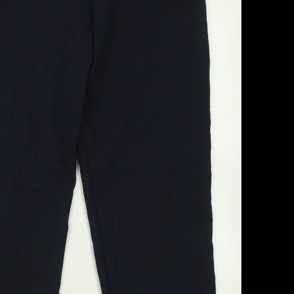 Marks and Spencer Womens Blue  Polyester Trousers  Size 12 L24 in Regular Hook & Eye