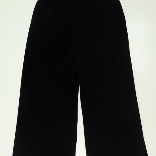 Preworn Womens Black  Polyester Trousers  Size 28 in L29 in Regular Tie