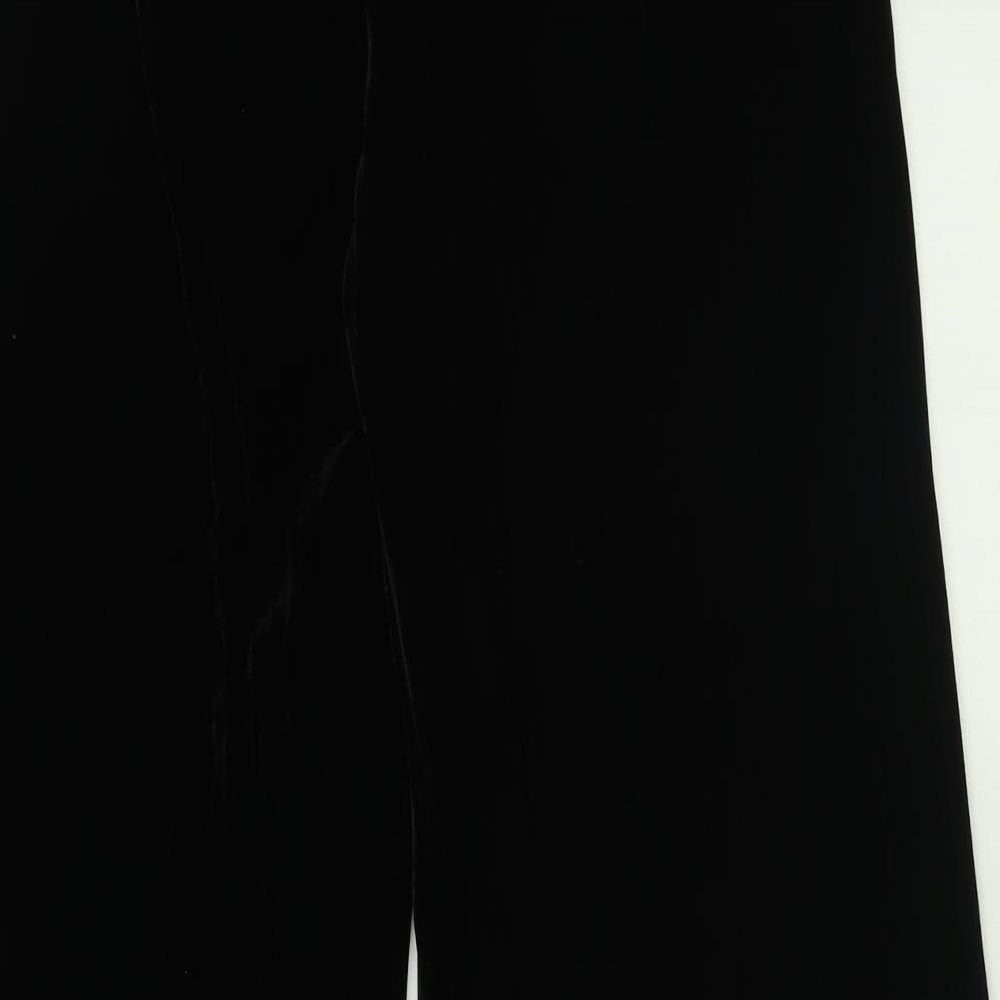 Preworn Womens Black  Polyester Trousers  Size 28 in L29 in Regular Tie