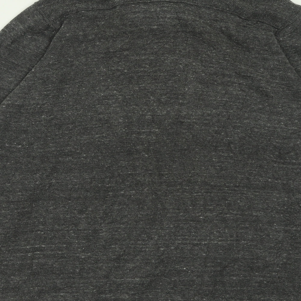 North Coast Womens Grey Collared  Acrylic Pullover Jumper Size L