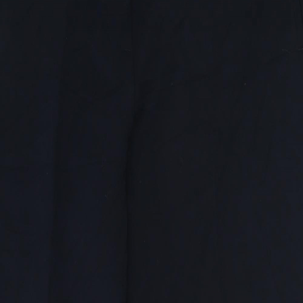 Marks and Spencer Womens Blue  Polyester Trousers  Size 18 L28 in Regular Hook & Eye