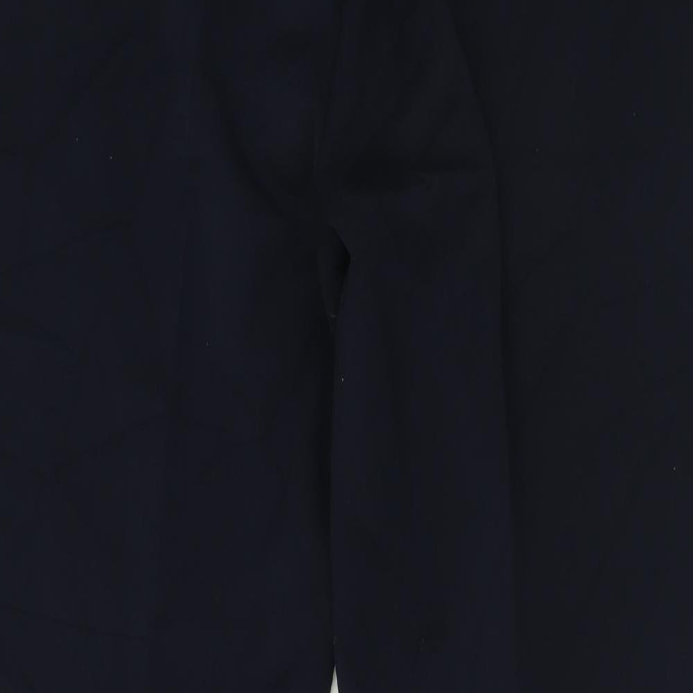 Marks and Spencer Womens Blue  Polyester Trousers  Size 18 L28 in Regular Hook & Eye