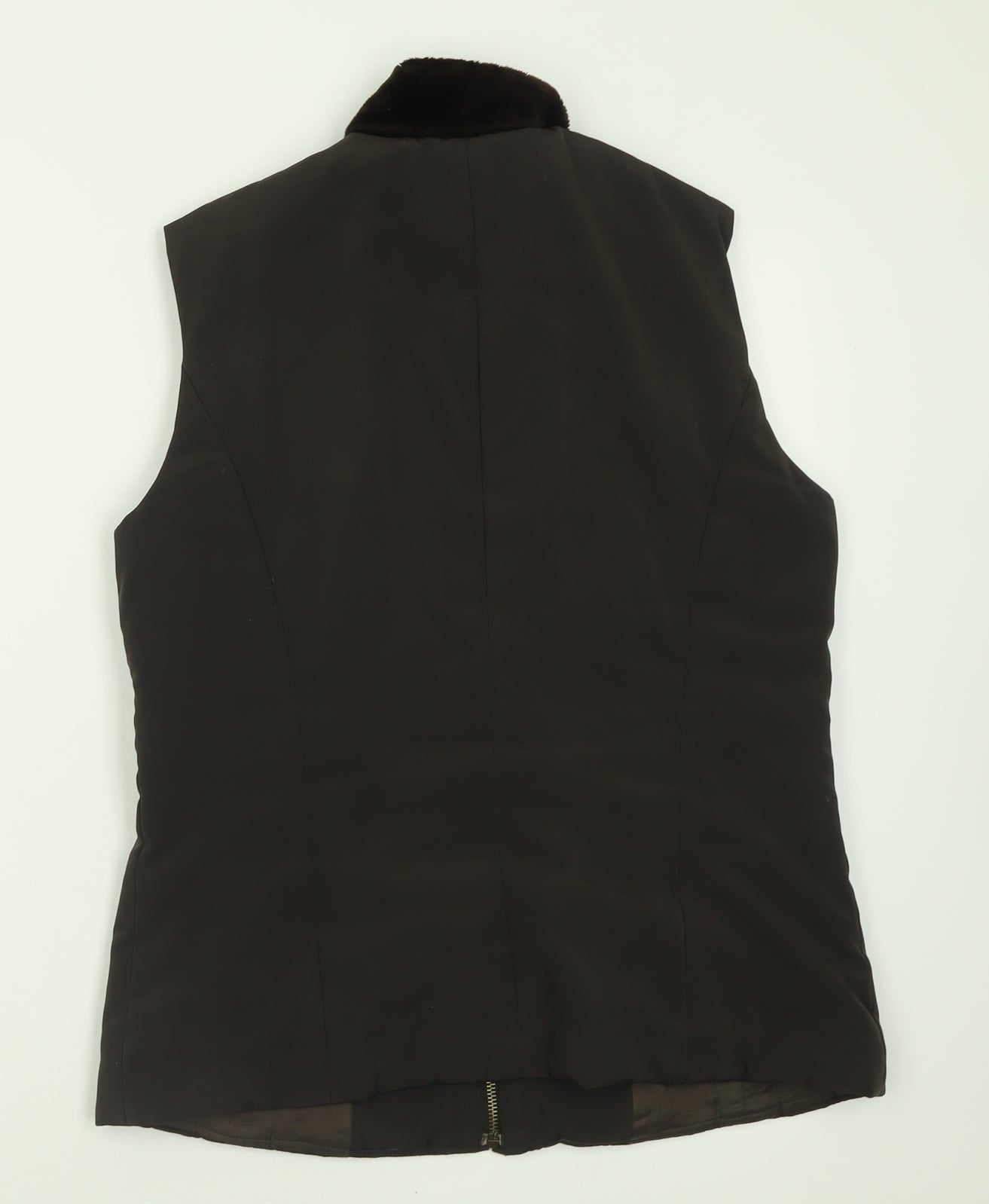 Preworn Womens Brown   Gilet Jacket Size 10  Zip