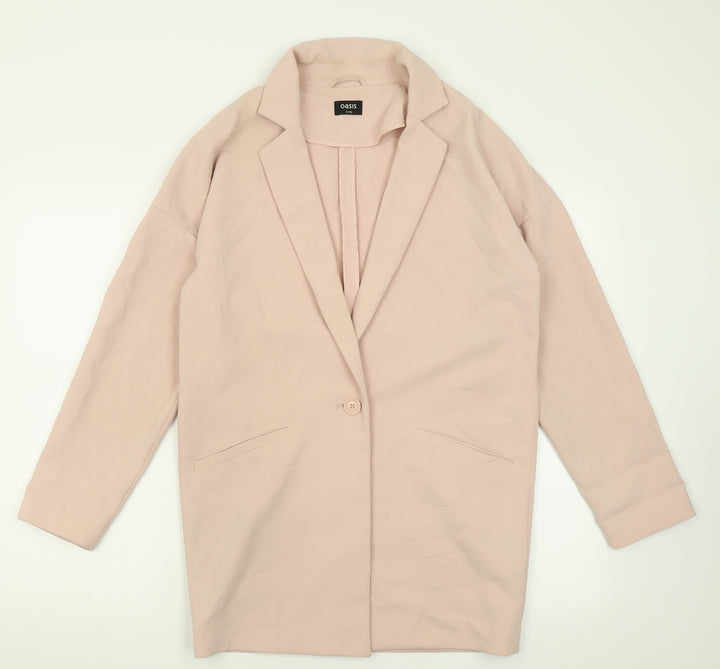 Oasis Womens Pink Jacket Blazer Size 6 Button