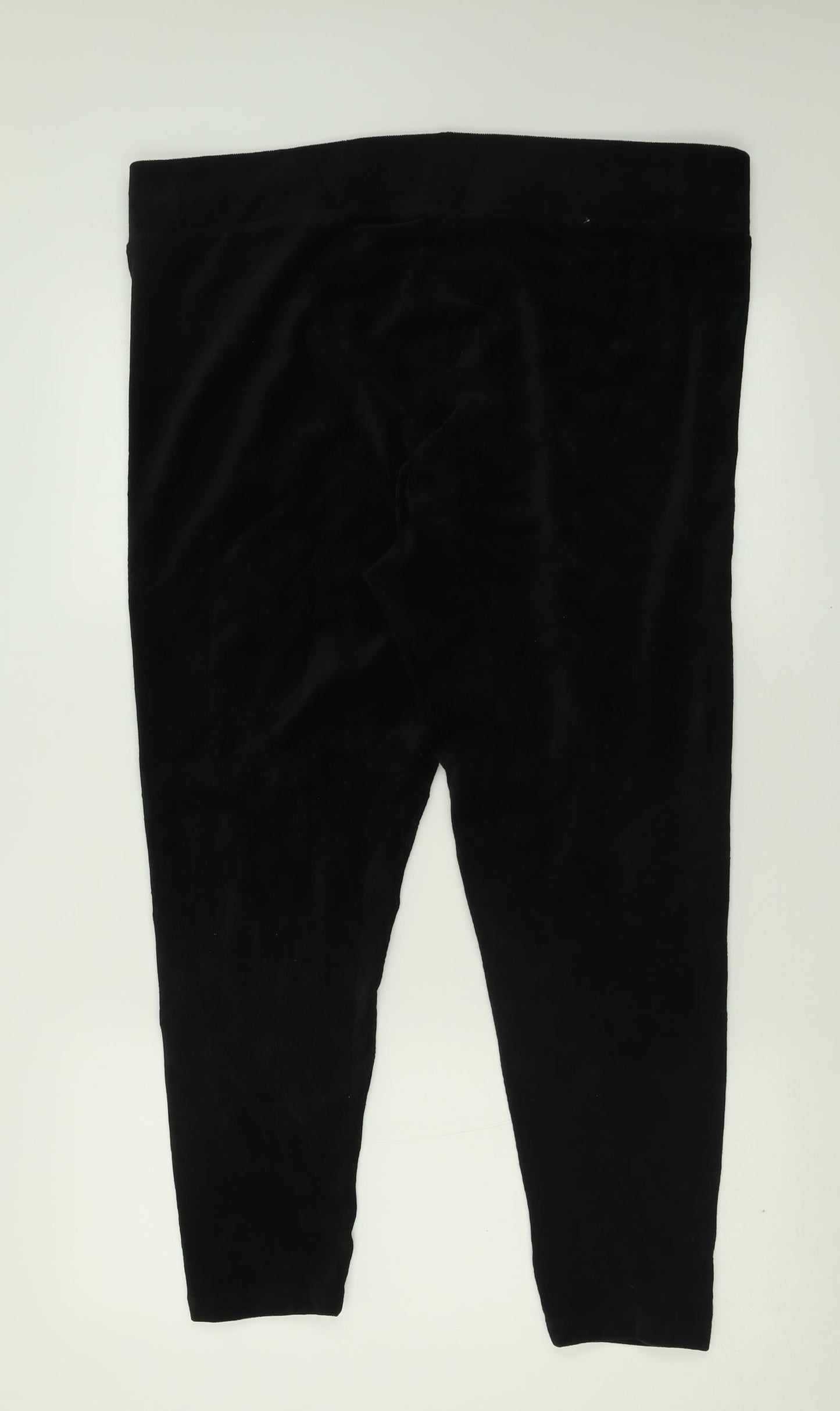 Marks and Spencer Womens Black  Polyester Capri Trousers Size 20 L26 in Regular