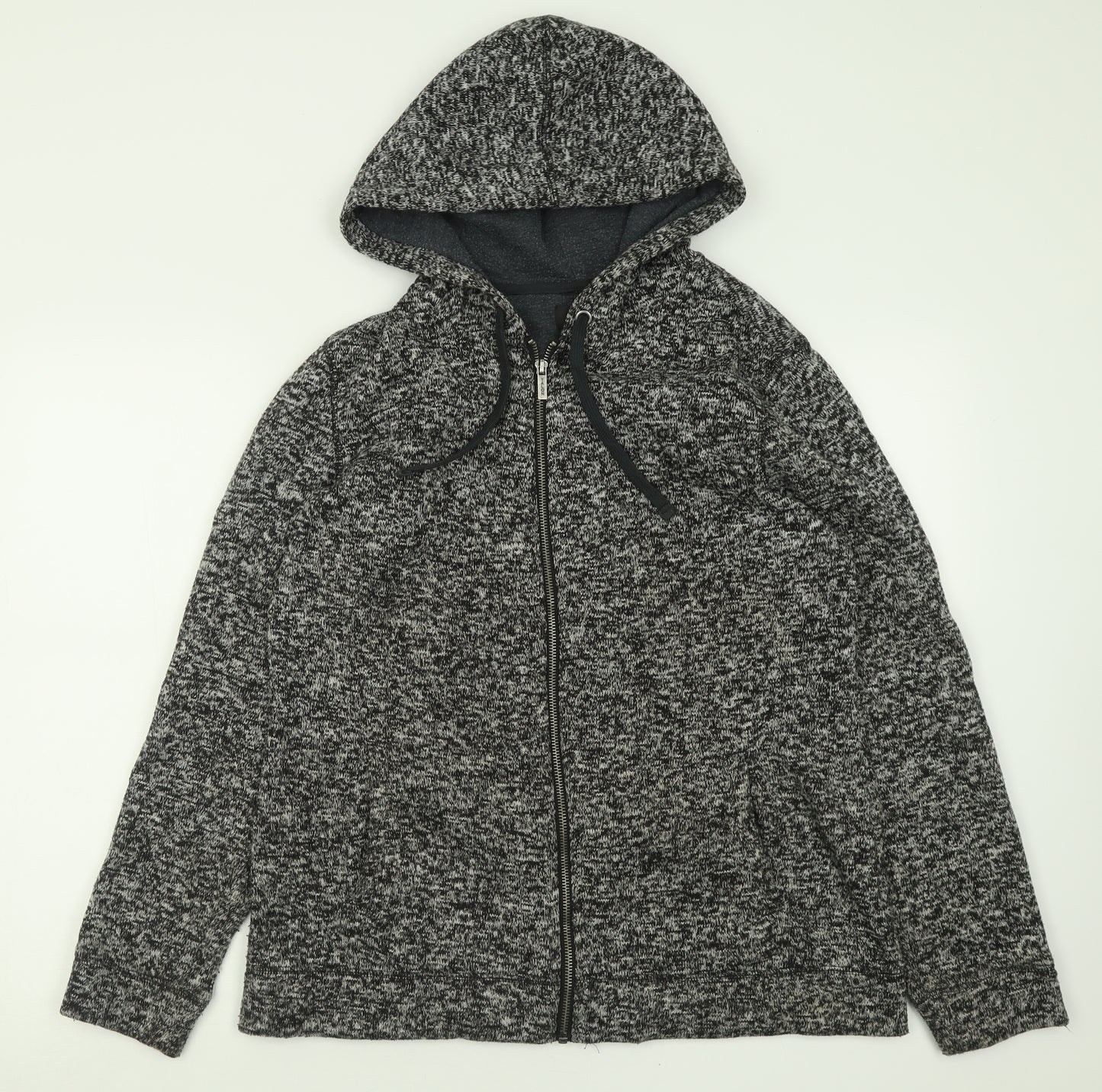 NEXT Womens Grey  Polyester Full Zip Hoodie Size 16  Zip
