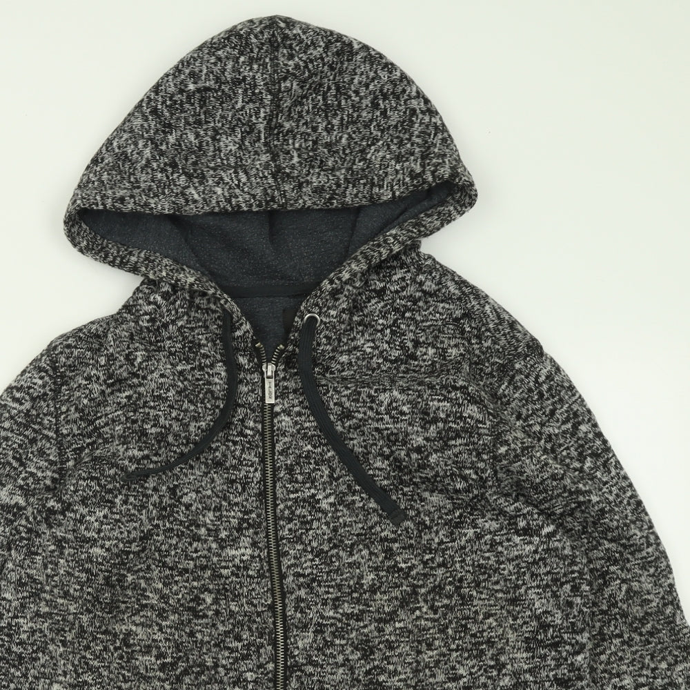 NEXT Womens Grey  Polyester Full Zip Hoodie Size 16  Zip
