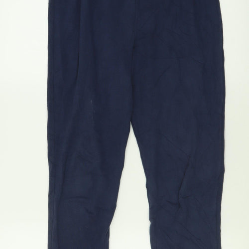 DASH Womens Blue  Cotton Jogger Trousers Size 8 L28 in Regular