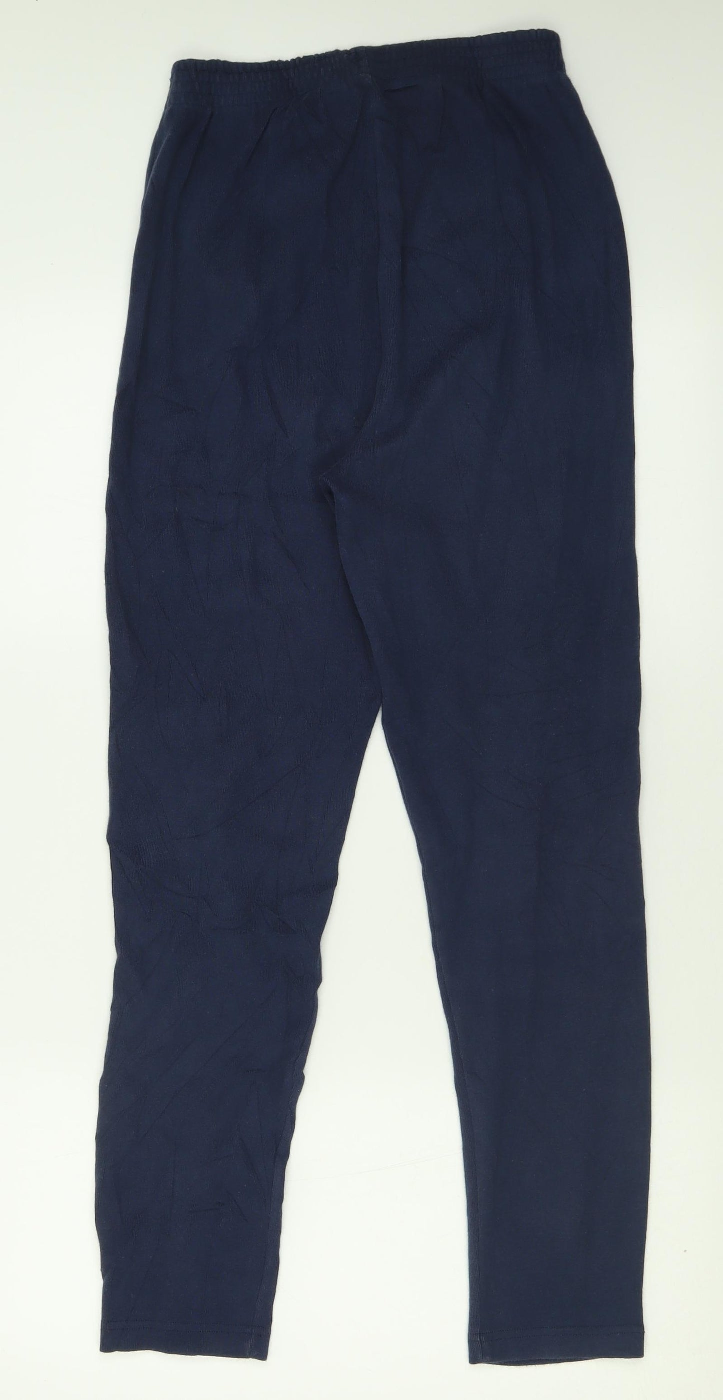 DASH Womens Blue  Cotton Jogger Trousers Size 8 L28 in Regular