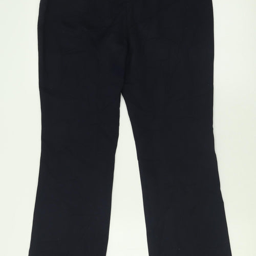 NEXT Womens Blue  Polyester Trousers  Size 8 L30 in Regular Hook & Eye
