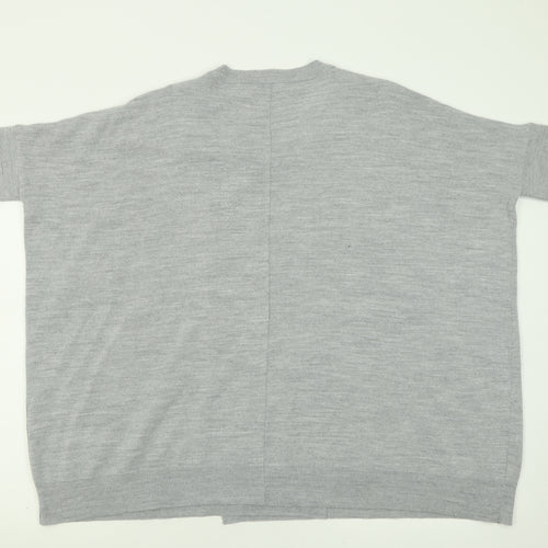 ASOS Womens Grey Crew Neck  Acrylic Pullover Jumper Size 6