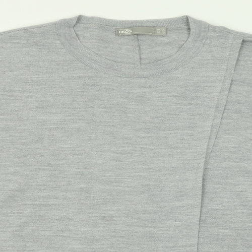 ASOS Womens Grey Crew Neck  Acrylic Pullover Jumper Size 6